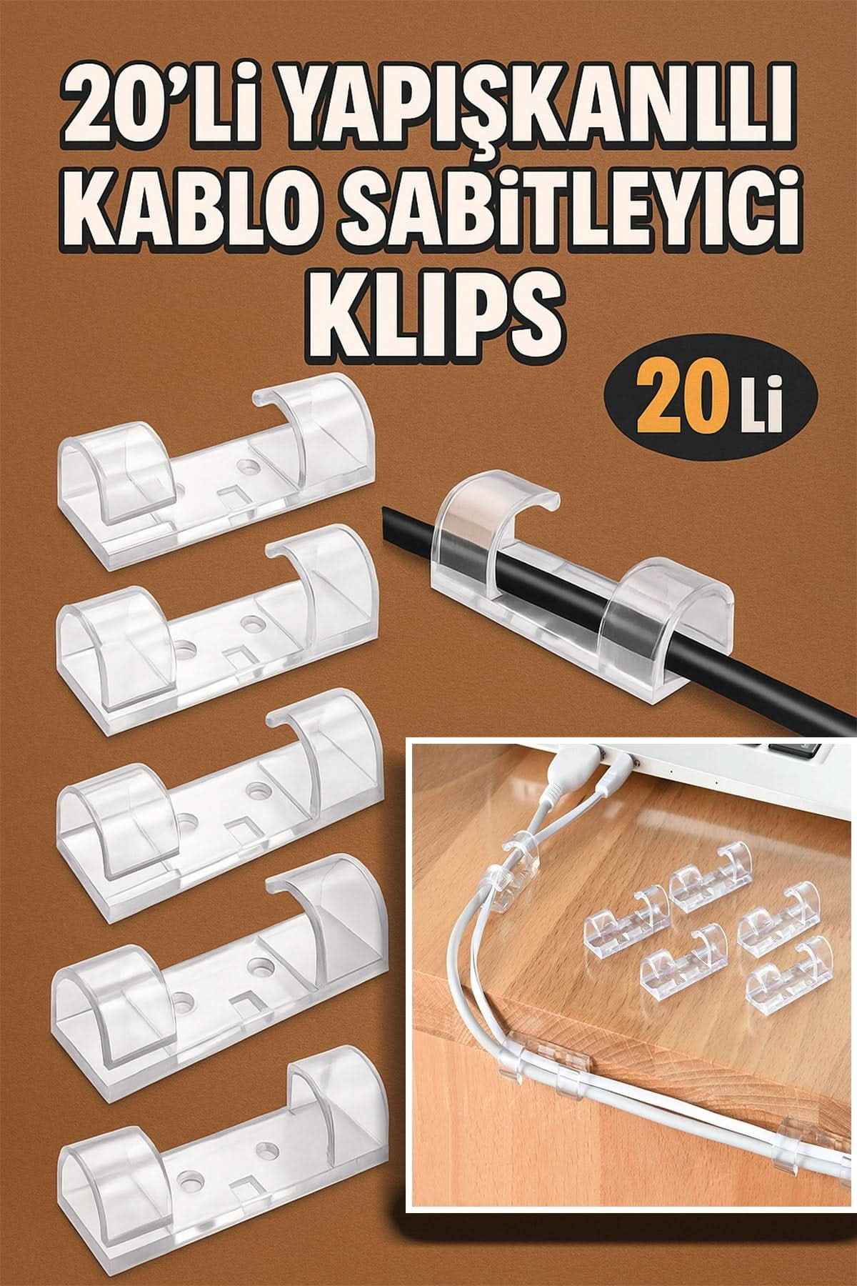 20 Lİ KABLO SABİTLEYİCİ KLİPS